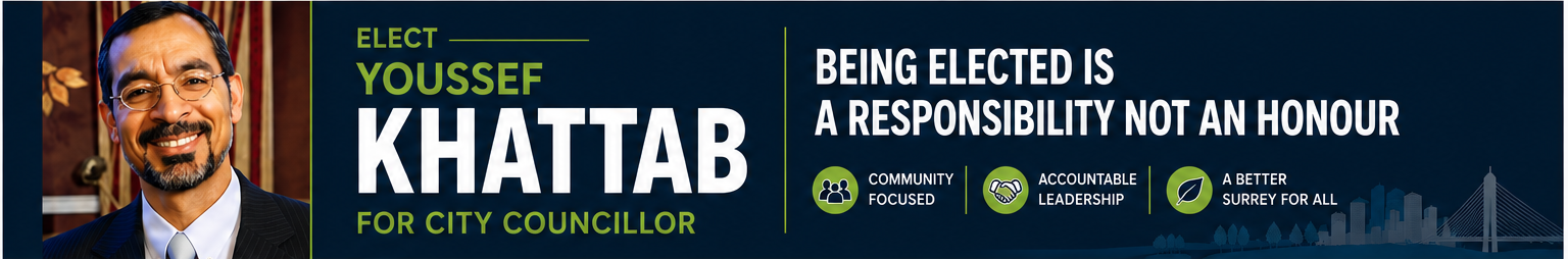 Elect Youssef Khattab — Community Focused. Accountable Leadership. A Better Surrey for All.